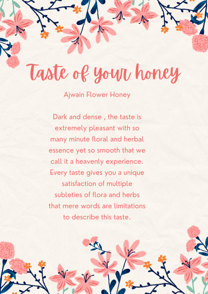 Ajwain Flower Honey 500ml RIZQ FARM ORGANIC HONEY